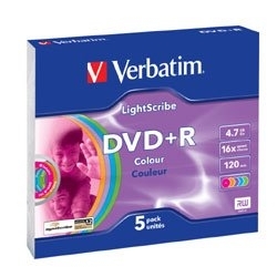 Płyty DVD+R VERBATIM  4,7GB /5szt./ LIGHTSCRIBE