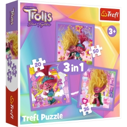 Puzzle 3w1 POZNAJ WESOŁE TROLLE TREFL