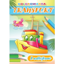 Kolorowanka TRANSPORT z naklejkami MD