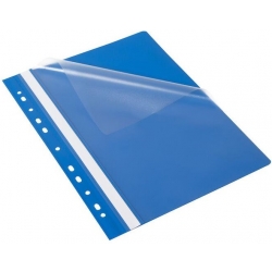 Skoroszyt plastikowy  A4 miękki z perforacją EVO BANTEX BUDGET niebieski