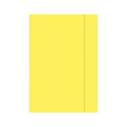 Teczka biurowa INTERDRUK 350g z gumką kolor żółta