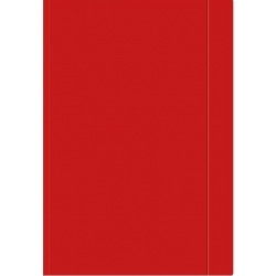 Teczka biurowa INTERDRUK 350g z gumką kolor czerwona