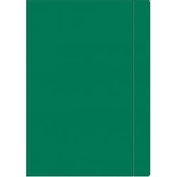 Teczka biurowa INTERDRUK 350g z gumką kolor zielona